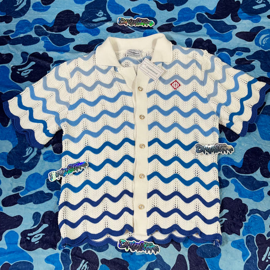 Conjunto Casablanca Crochet Azul XL