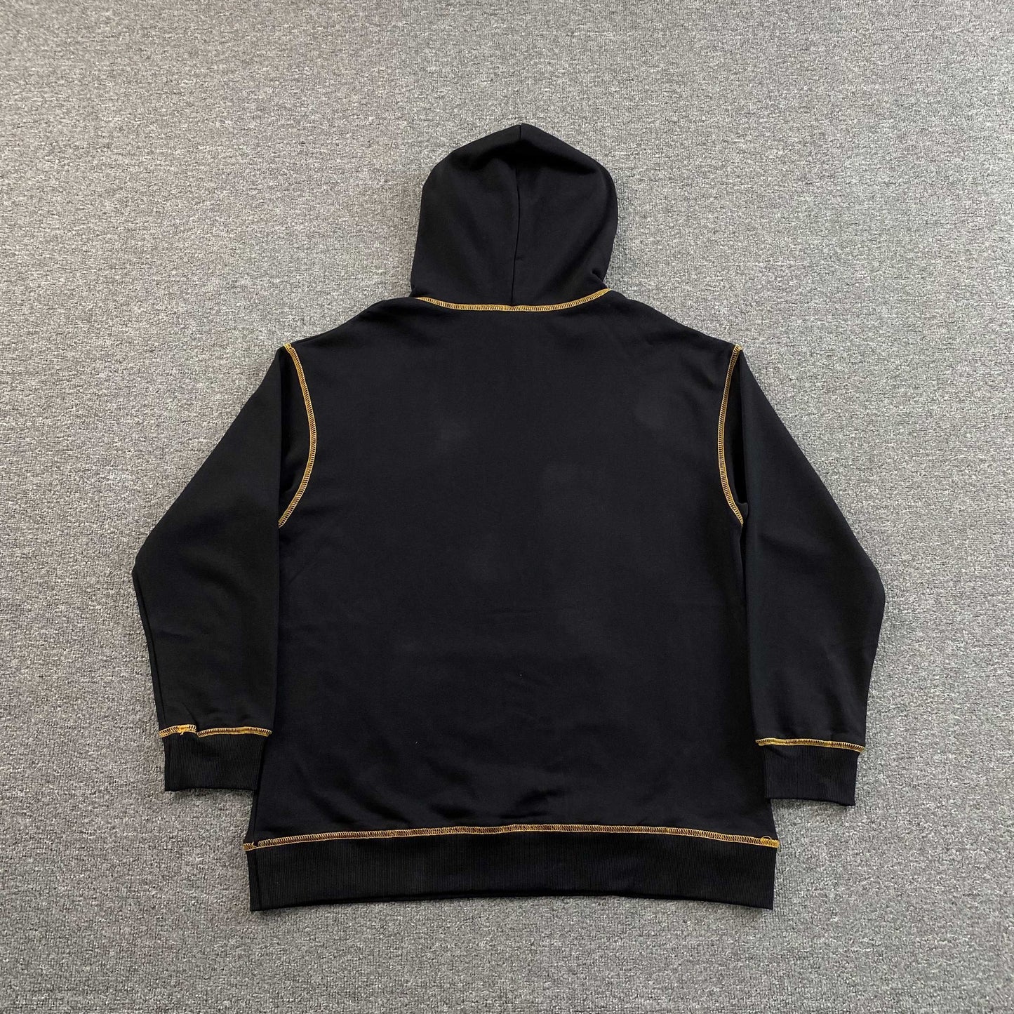 Corteiz Alcatraz Contrast Hoodie Black Yellow