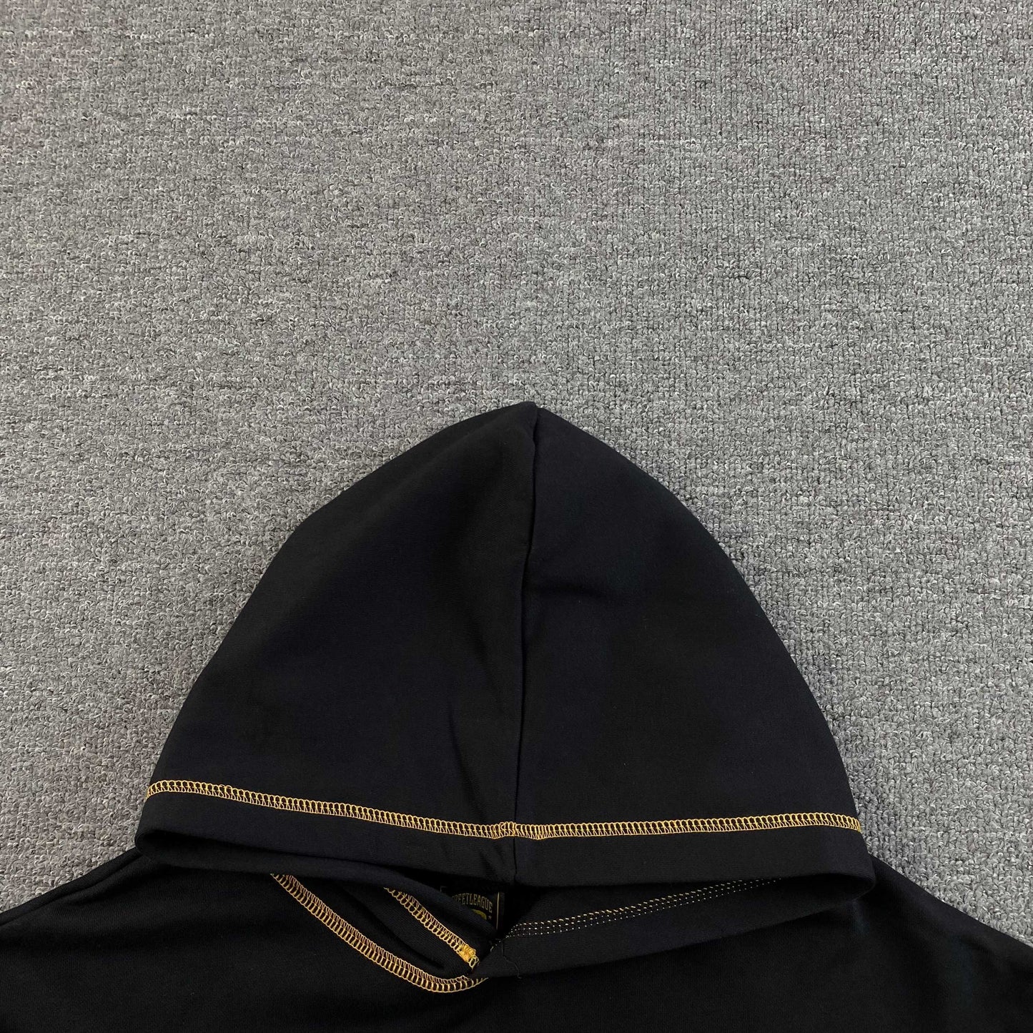 Corteiz Alcatraz Contrast Hoodie Black Yellow