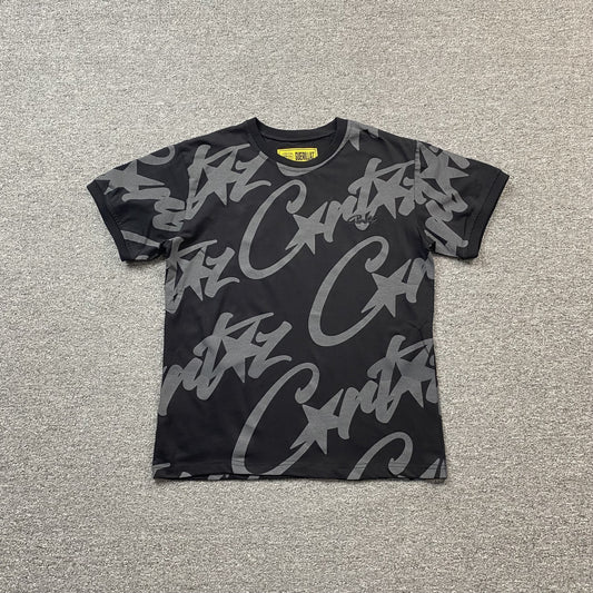 Corteiz Allstarz Allover T-Shirt Black