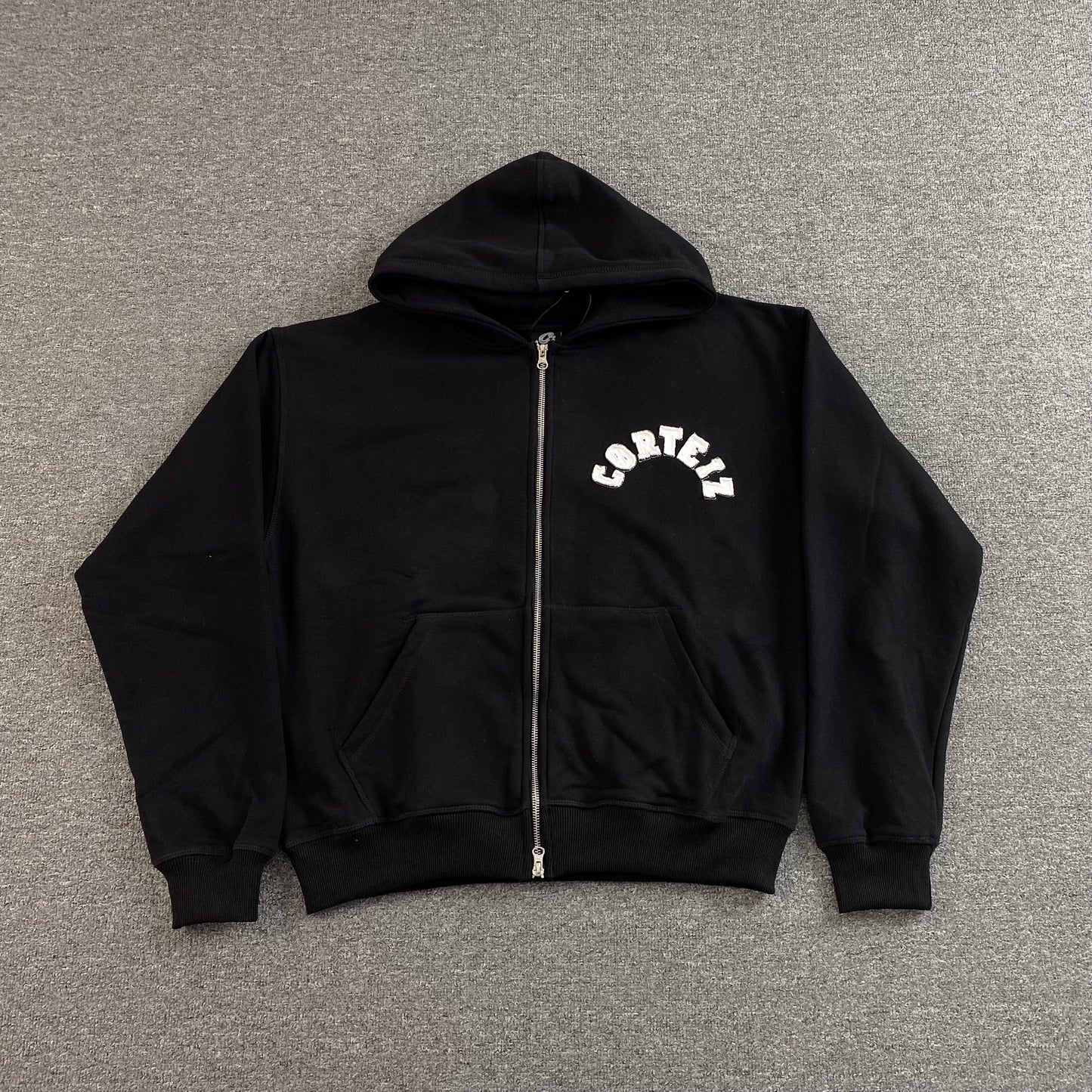 Corteiz Colly Arch Zip Hoodie Black
