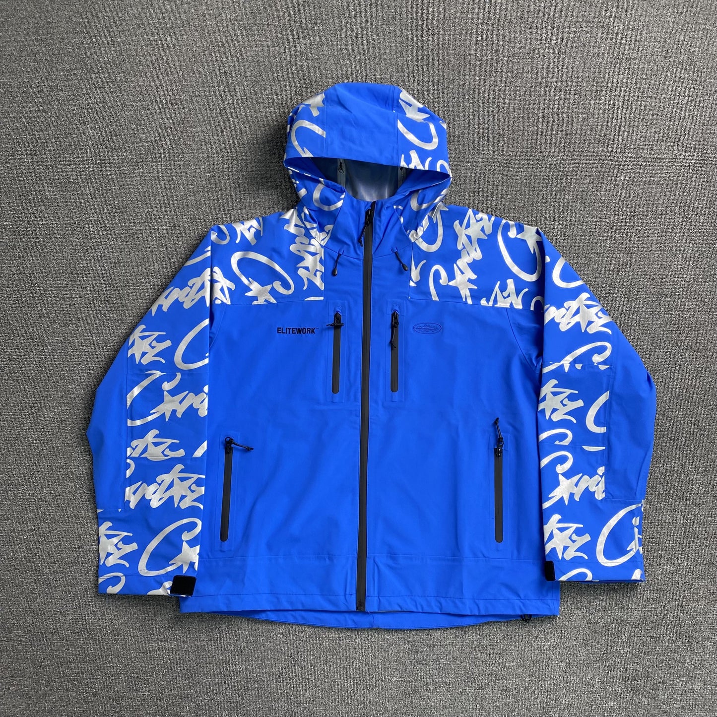 corteiz-elitework-waterproof-shell-jacket-blue-Drip Store Argentina