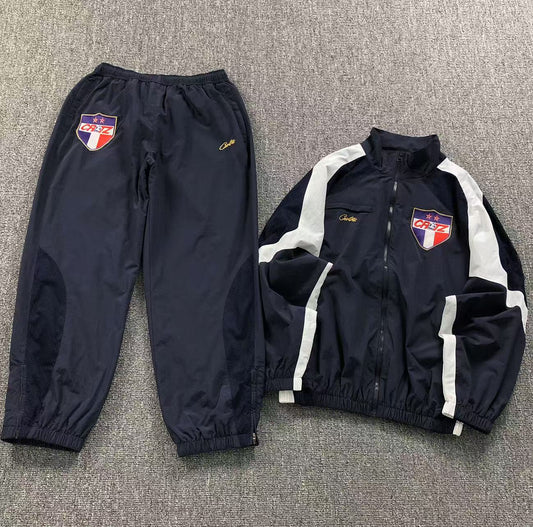 Corteiz Francais Shuku Tracksuit Navy