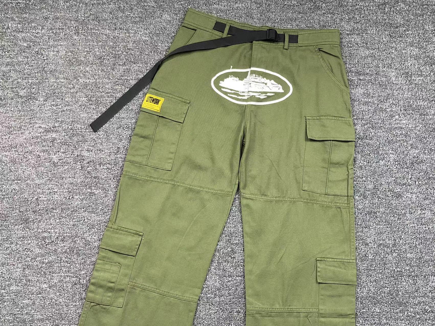 Corteiz Guerillaz Cargos Green