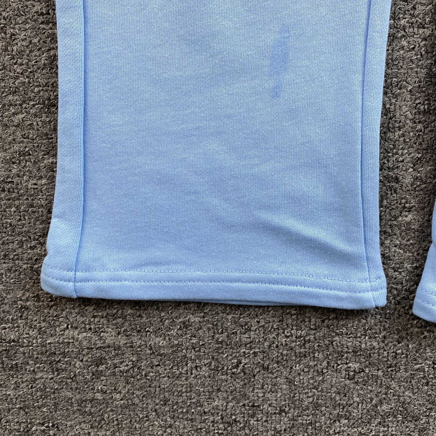 Corteiz Island Puff Print Open Hem Pants Baby Blue