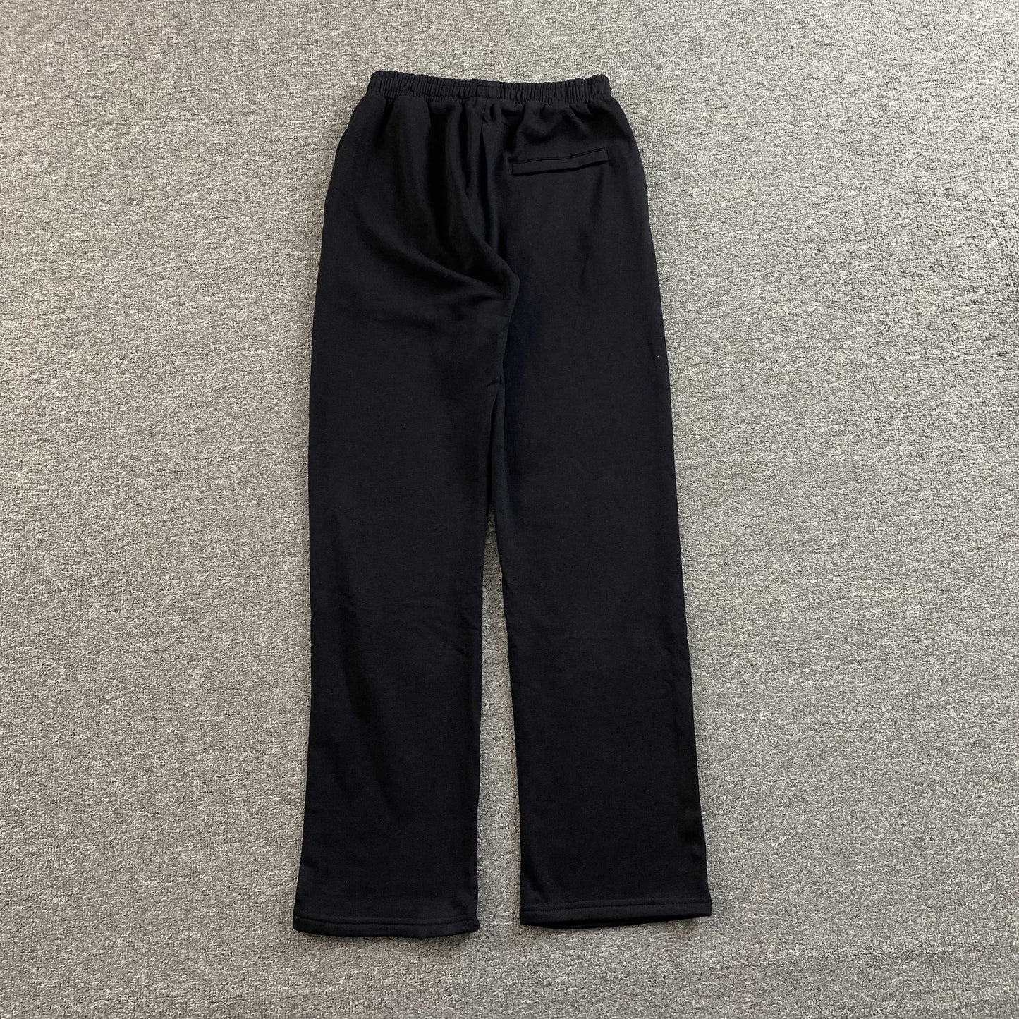 Corteiz Island Puff Print Open Hem Pants Black