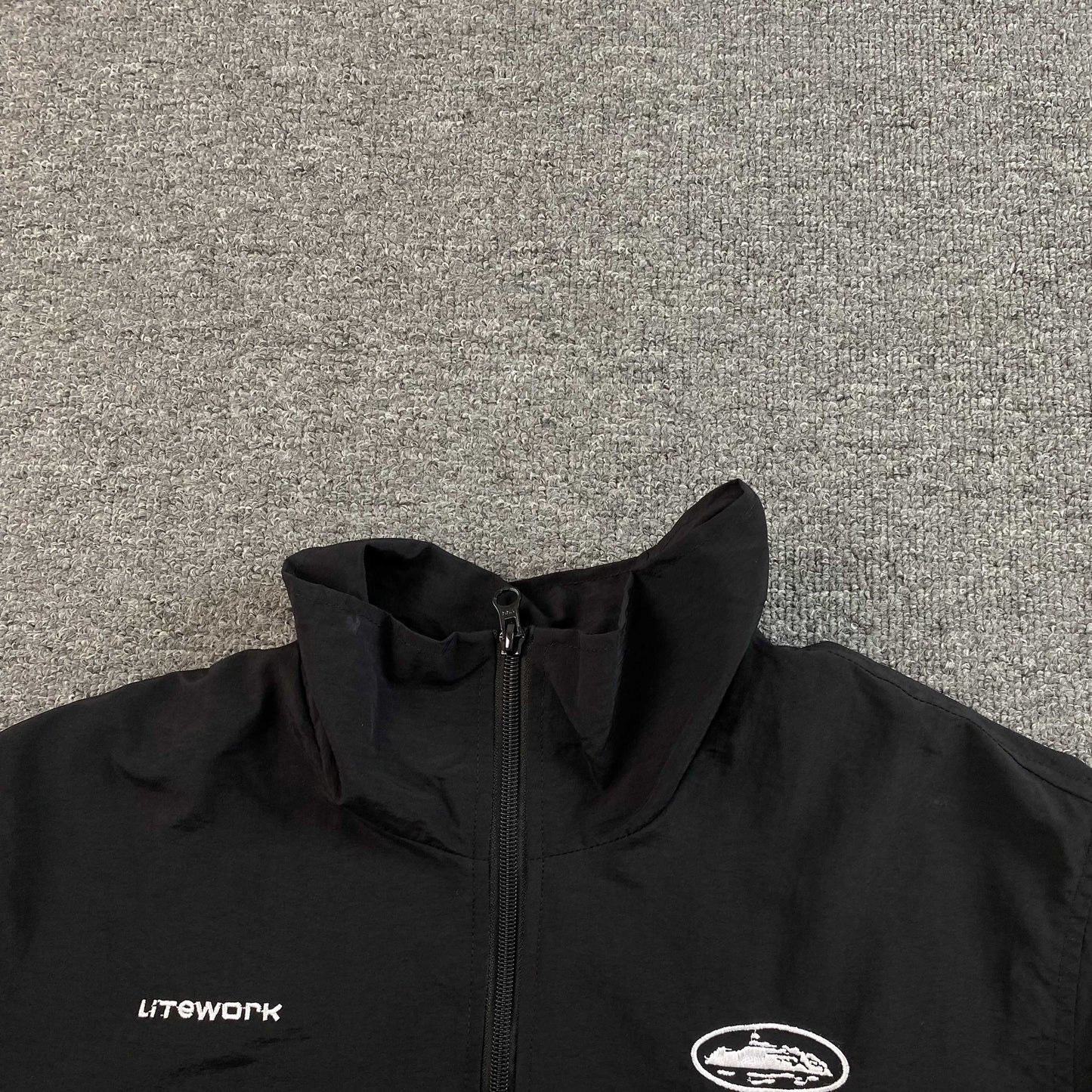 Corteiz Sriped Litework Jacket Black