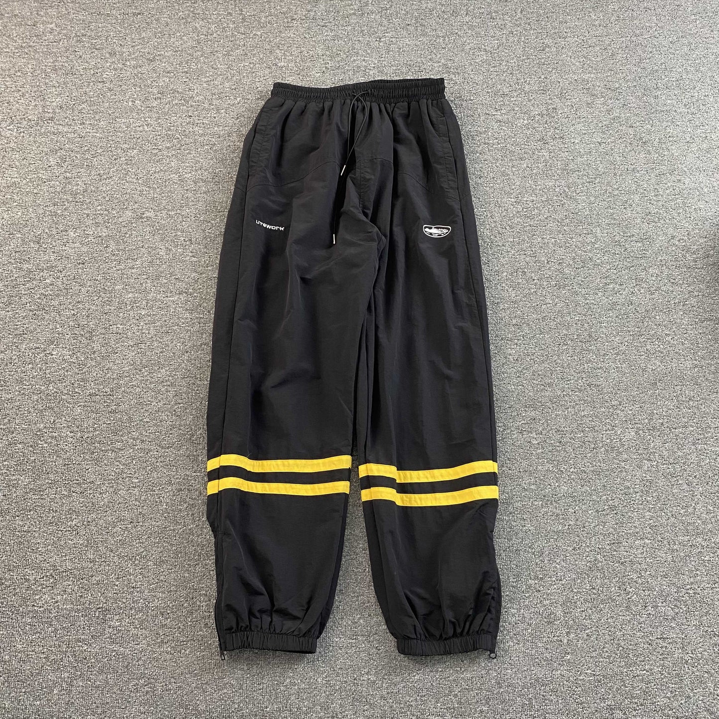 Corteiz Sriped Litework Pants Black