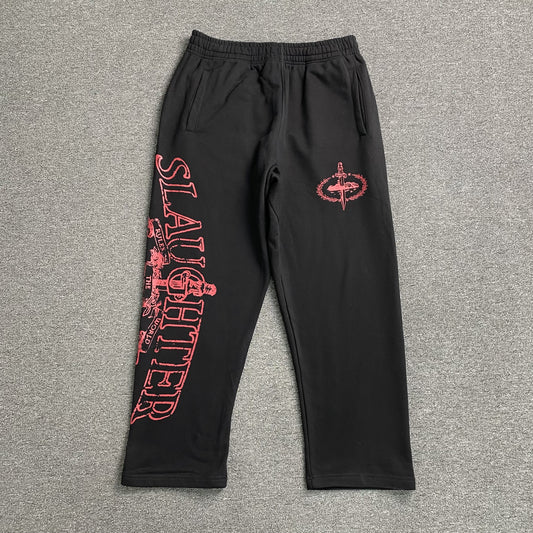 Corteiz x Slaughter Gang 21 Savage Sweatpant Black