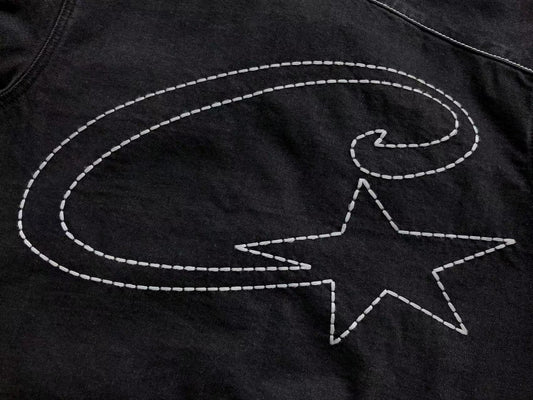 Corteiz C-Star Denim Jacket Black