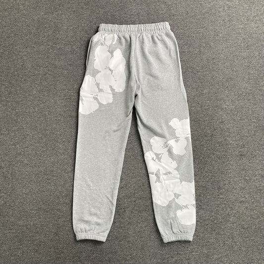 Denim Tears Big Cotton Wreath Sweatpants Grey