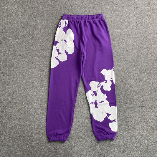 Denim Tears Big Cotton Wreath Sweatpants Purple