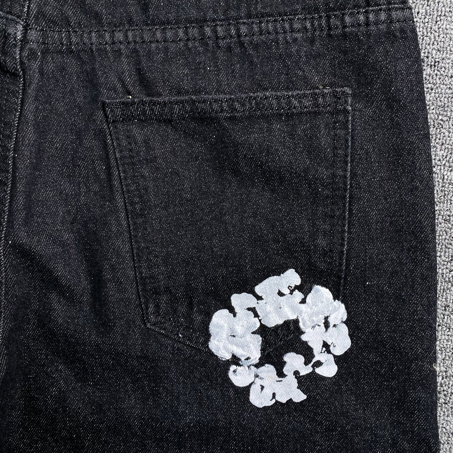 Denim Tears The Cotton Wreath Jean Short Black-Drip Store Argentina