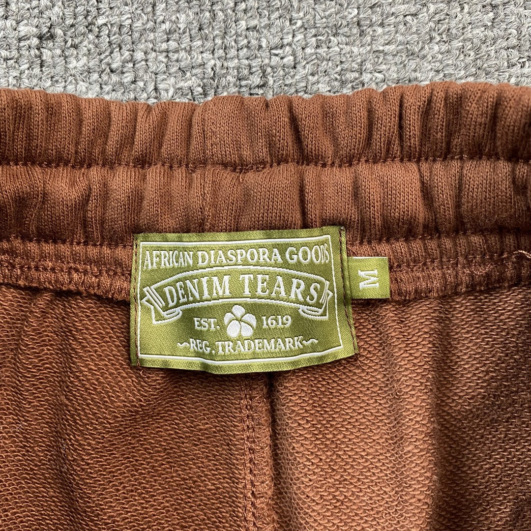 DENIM TEARS THE COTTON WREATH SHORTS BROWN-Drip Store Argentina