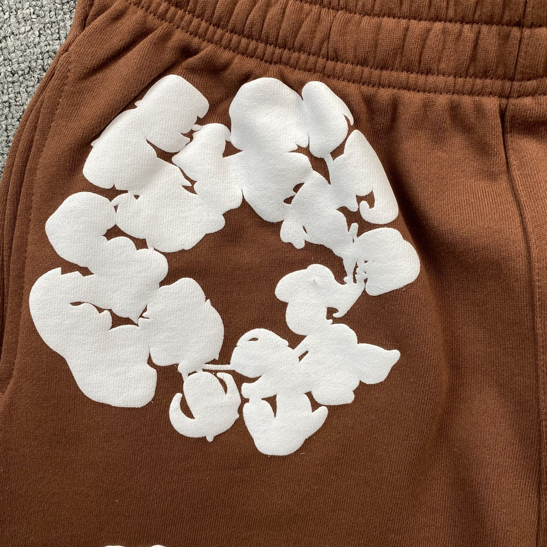 DENIM TEARS THE COTTON WREATH SHORTS BROWN-Drip Store Argentina
