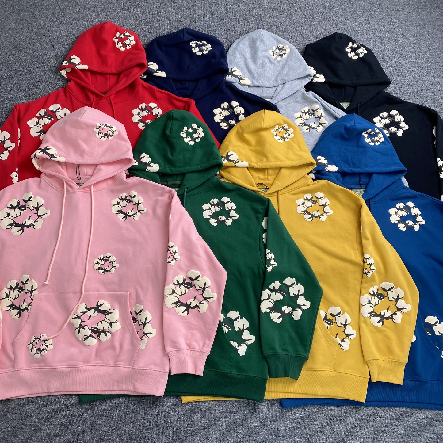 DENIM TEARS X CPFM CACTUS TEARS WREATH HOODIE GREY-Drip Store Argentina