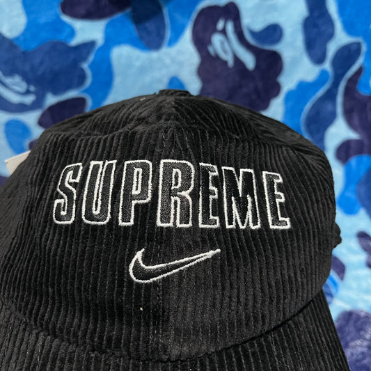 Supreme x Nike Arc Corduroy 6-Panel Cap Black
