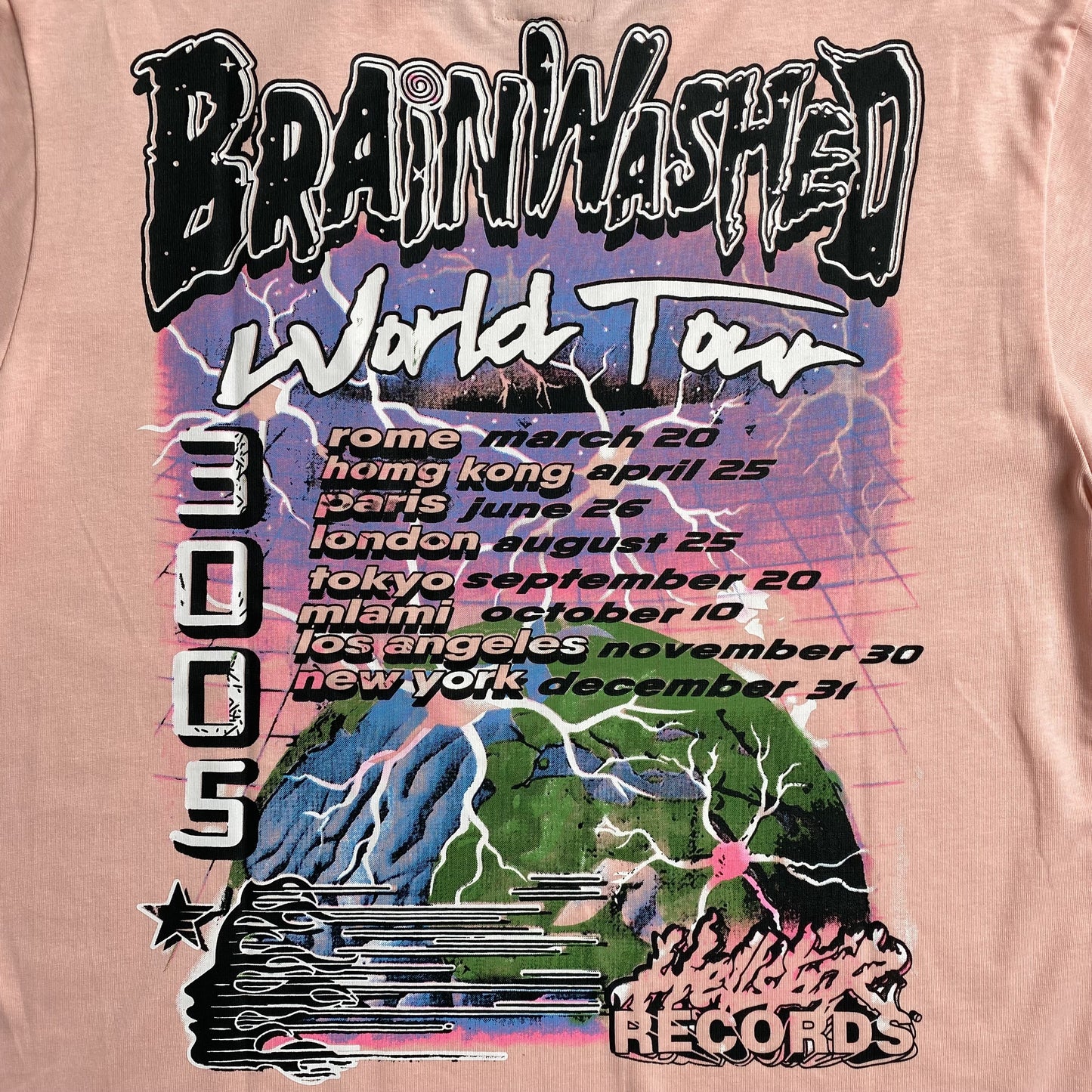 HELLSTAR BRAINWASHED WORLD TOUR TEE PINK-Drip Store Argentina