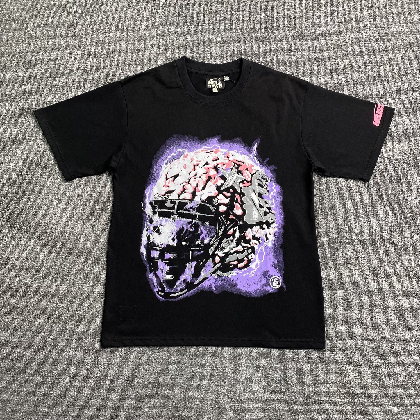 hellstar-records-powered-by-the-star-tee-black-Drip Store Argentina