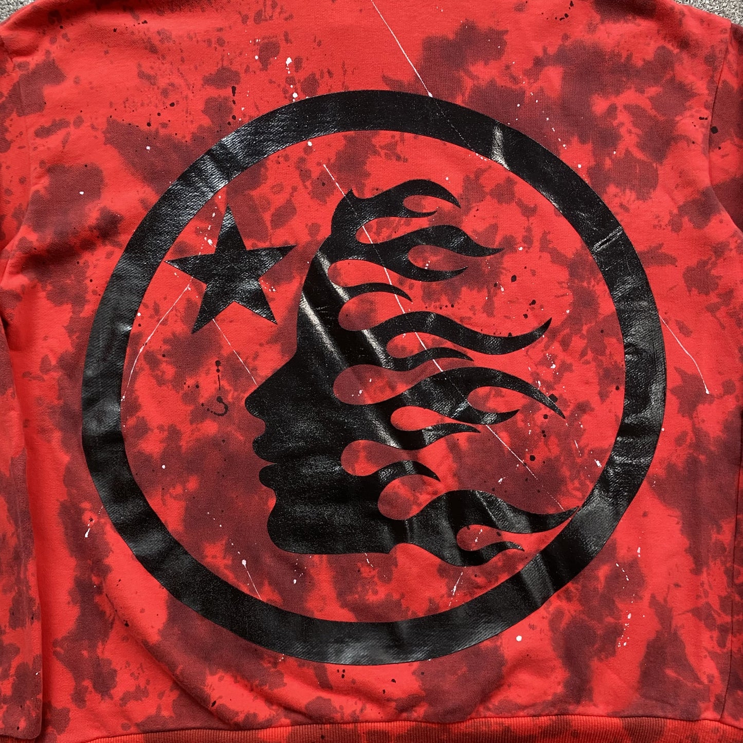 HELLSTAR SPORTS TYE-DYE SKULL HOODIE RED-Drip Store Argentina