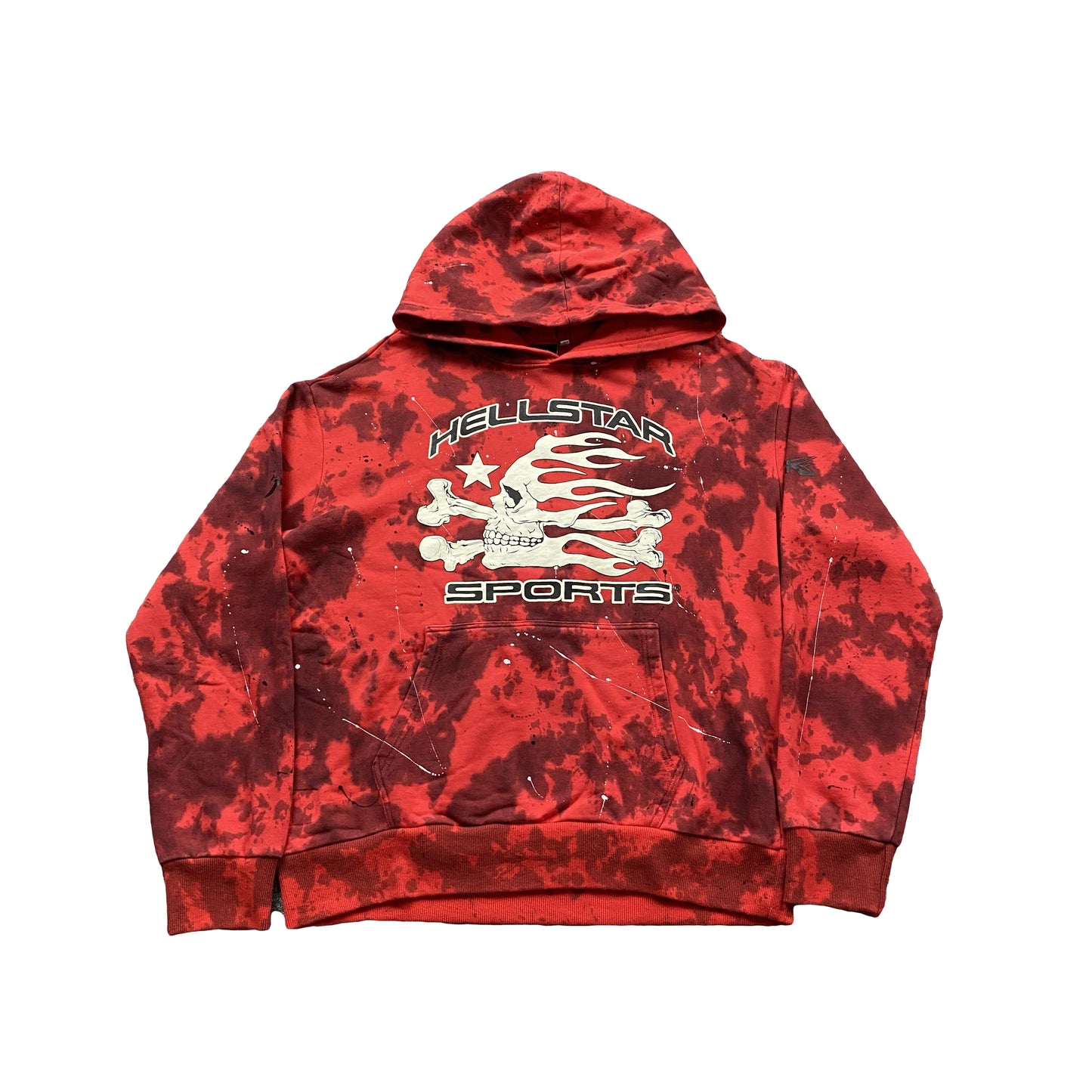 HELLSTAR SPORTS TYE-DYE SKULL HOODIE RED-Drip Store Argentina