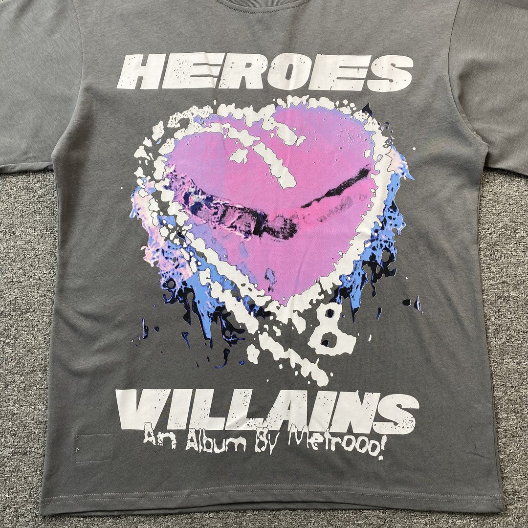 HELLSTAR X METRO BOOMIN HEARTS ON FIRE TEE BLACK-Drip Store Argentina