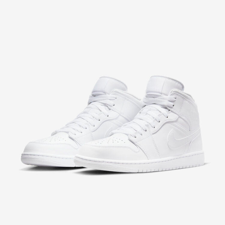 JORDAN 1 MID TRIPLE WHITE-Drip Store Argentina