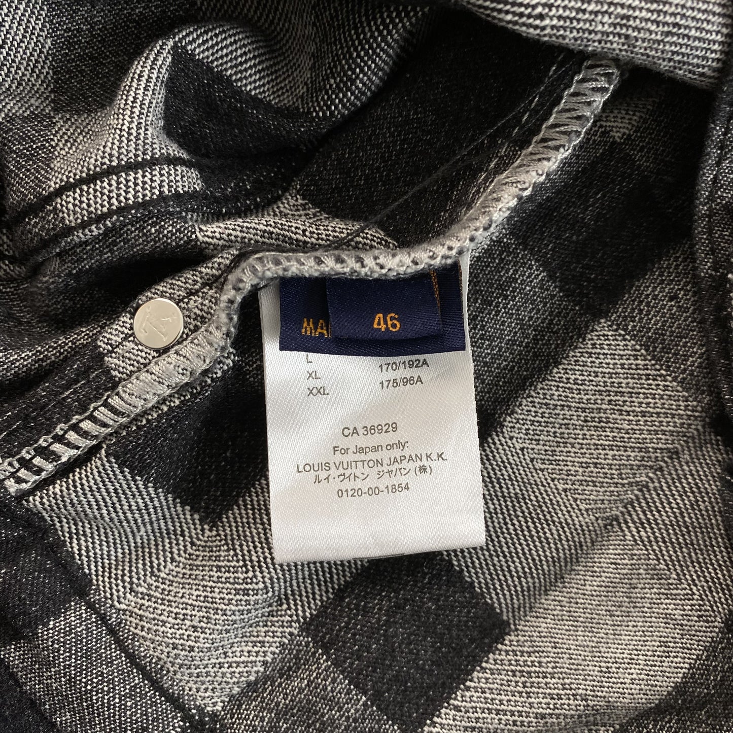 Louis Vuitton Damier Damoflage Classic Denim Jacket Black