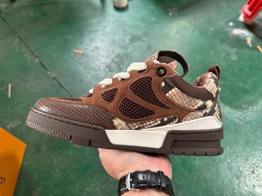 Louis Vuitton Skate Sneaker Brown Snakeskin