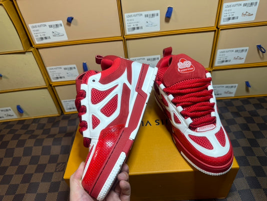 Louis Vuitton Skate Sneaker Red White