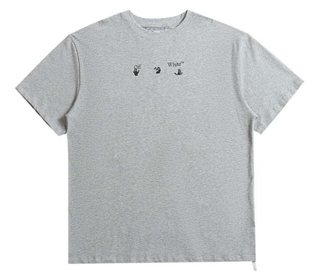 OFF-WHITE BLUE MARKER S/S OVER TEE GREY-Drip Store Argentina