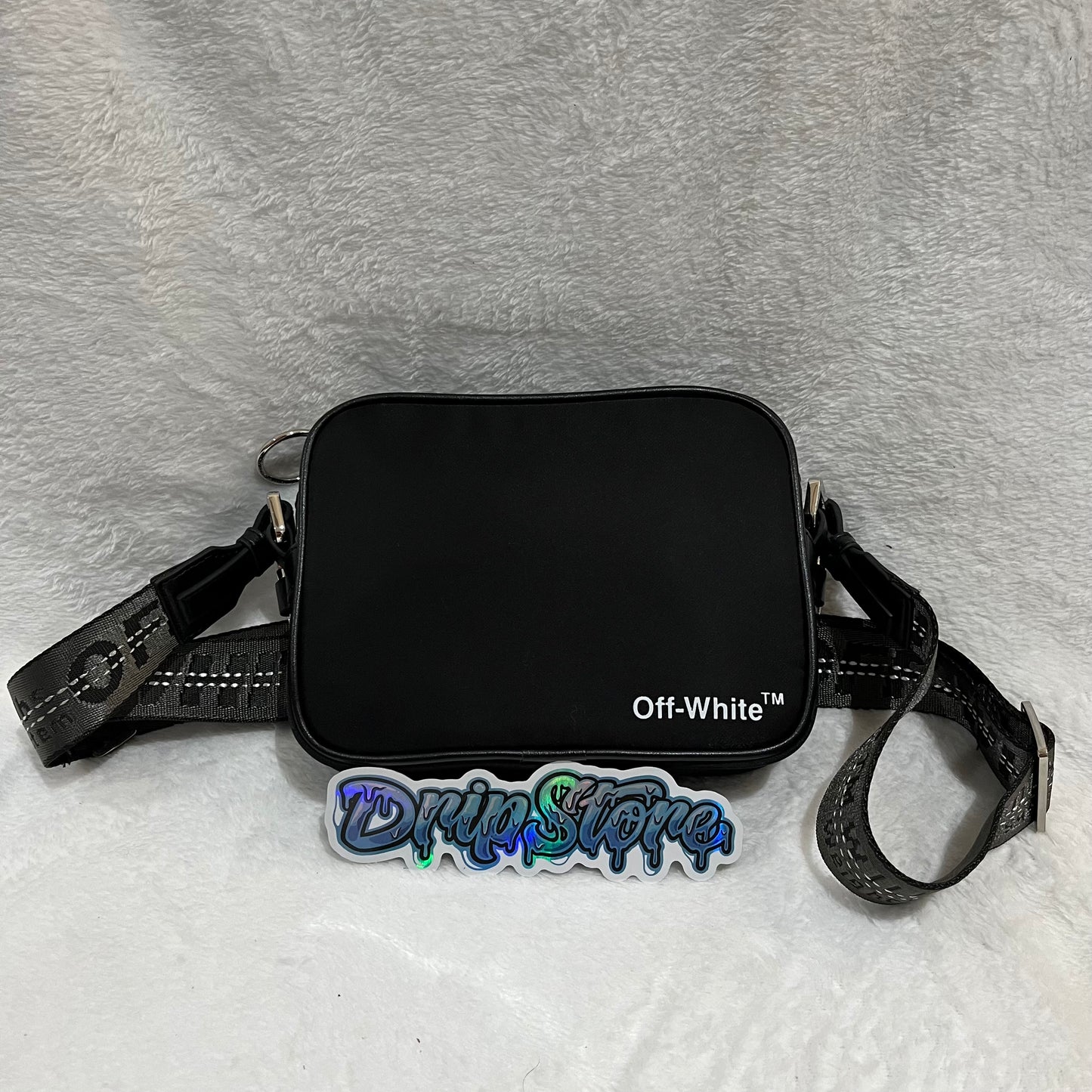 OFF WHITE CROSSBODY CAMERA BAG BLACK-Drip Store Argentina