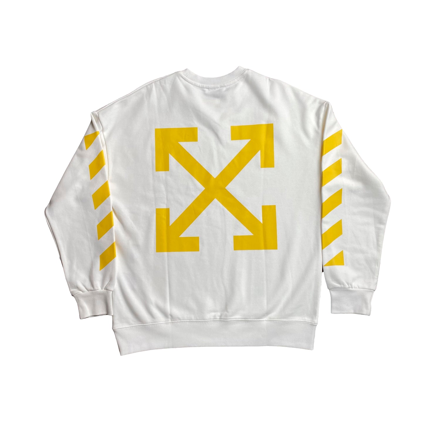 OFF WHITE DIAGONAL ARROW CARAVAGGIO ANN SKATE CREWNECK WHITE-Drip Store Argentina