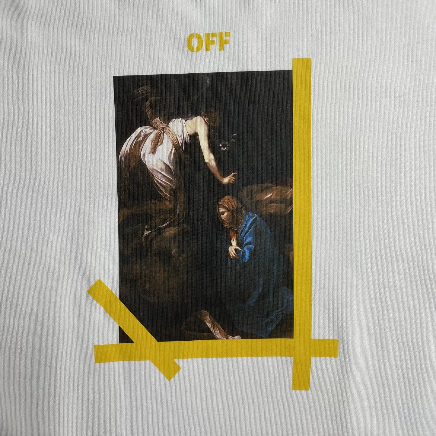 OFF WHITE DIAGONAL ARROW CARAVAGGIO ANN SKATE CREWNECK WHITE-Drip Store Argentina