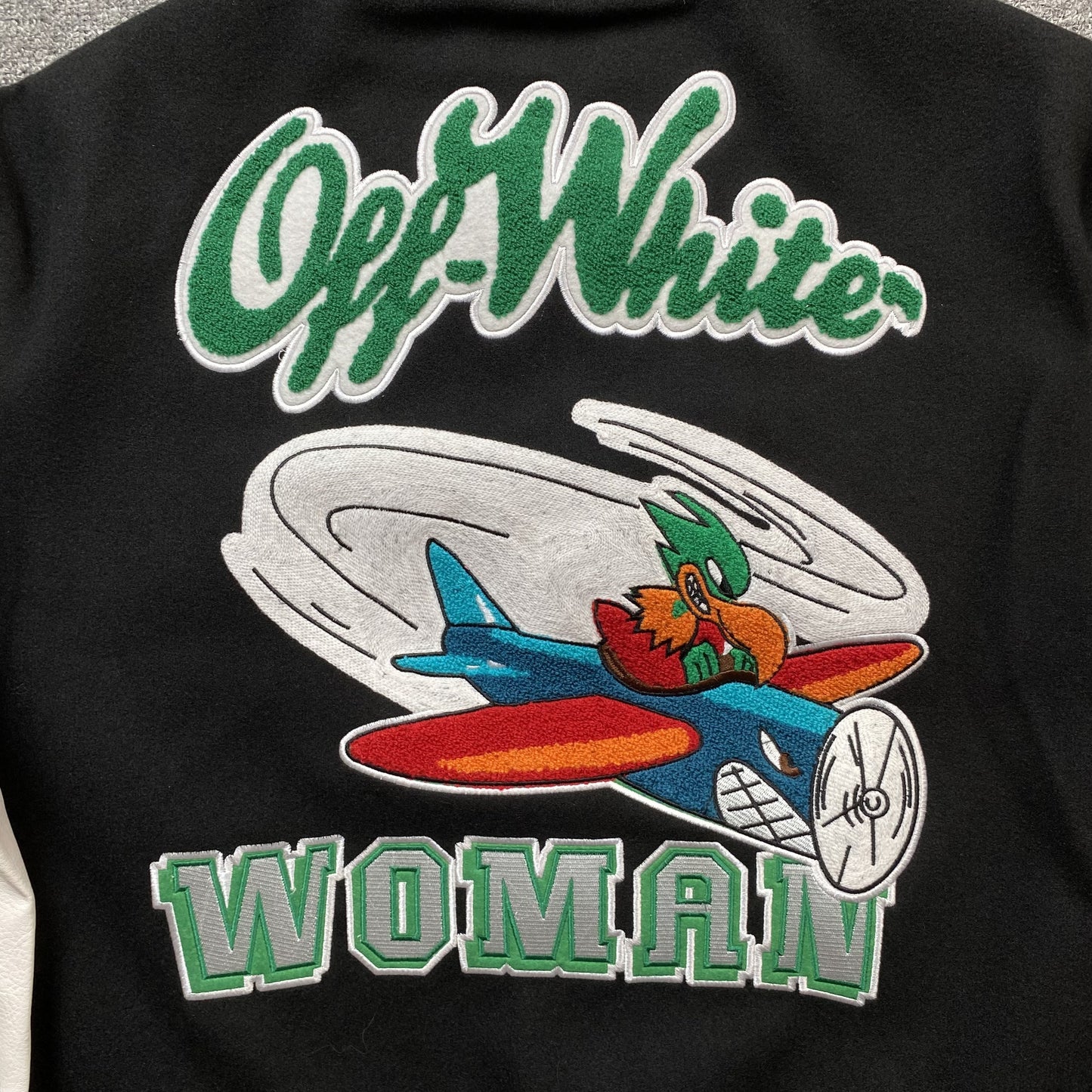 OFF WHITE EMBR PATCHES VARSITY JACKET BLACK-Drip Store Argentina