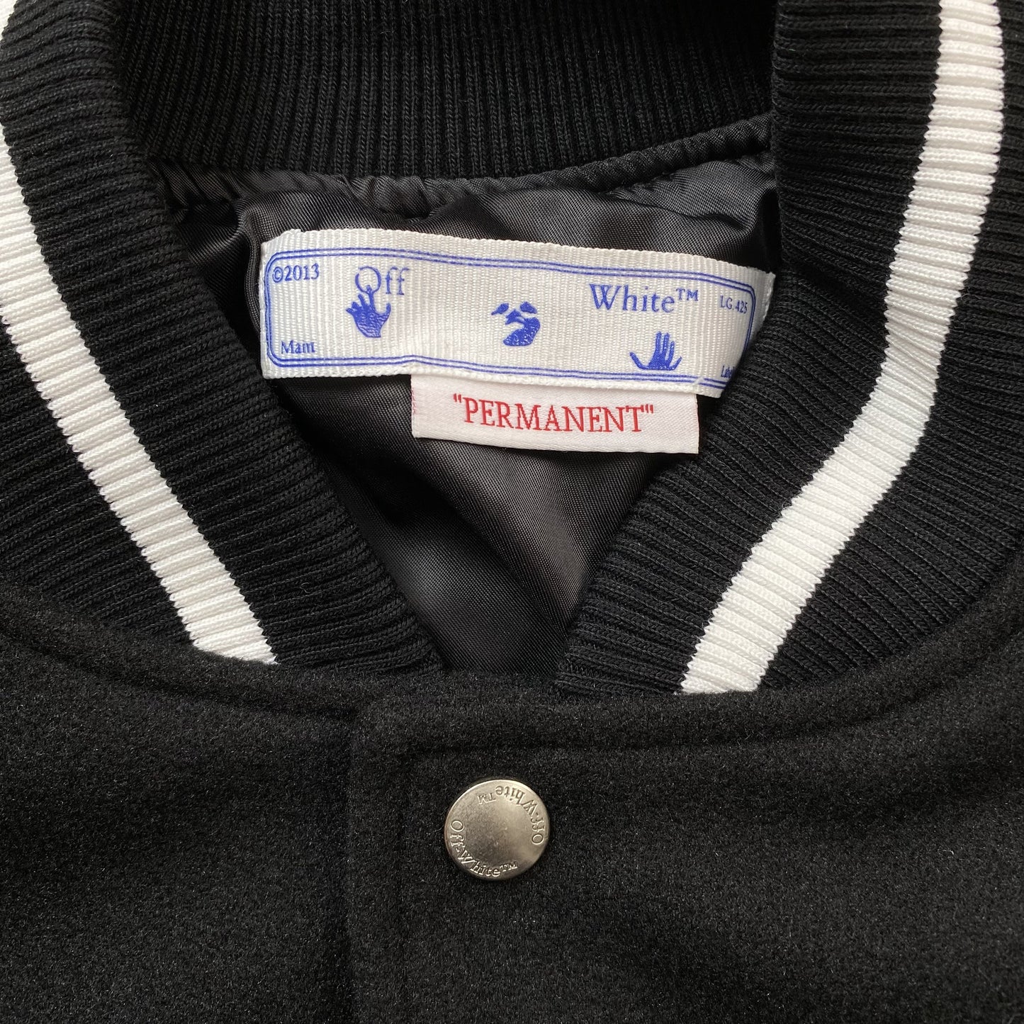 OFF WHITE EMBR PATCHES VARSITY JACKET BLACK-Drip Store Argentina