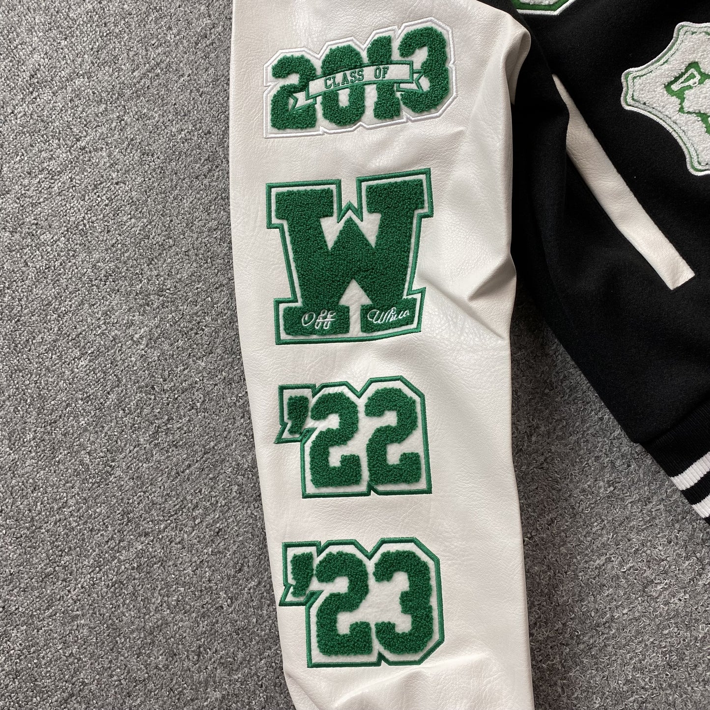 OFF WHITE EMBR PATCHES VARSITY JACKET BLACK-Drip Store Argentina