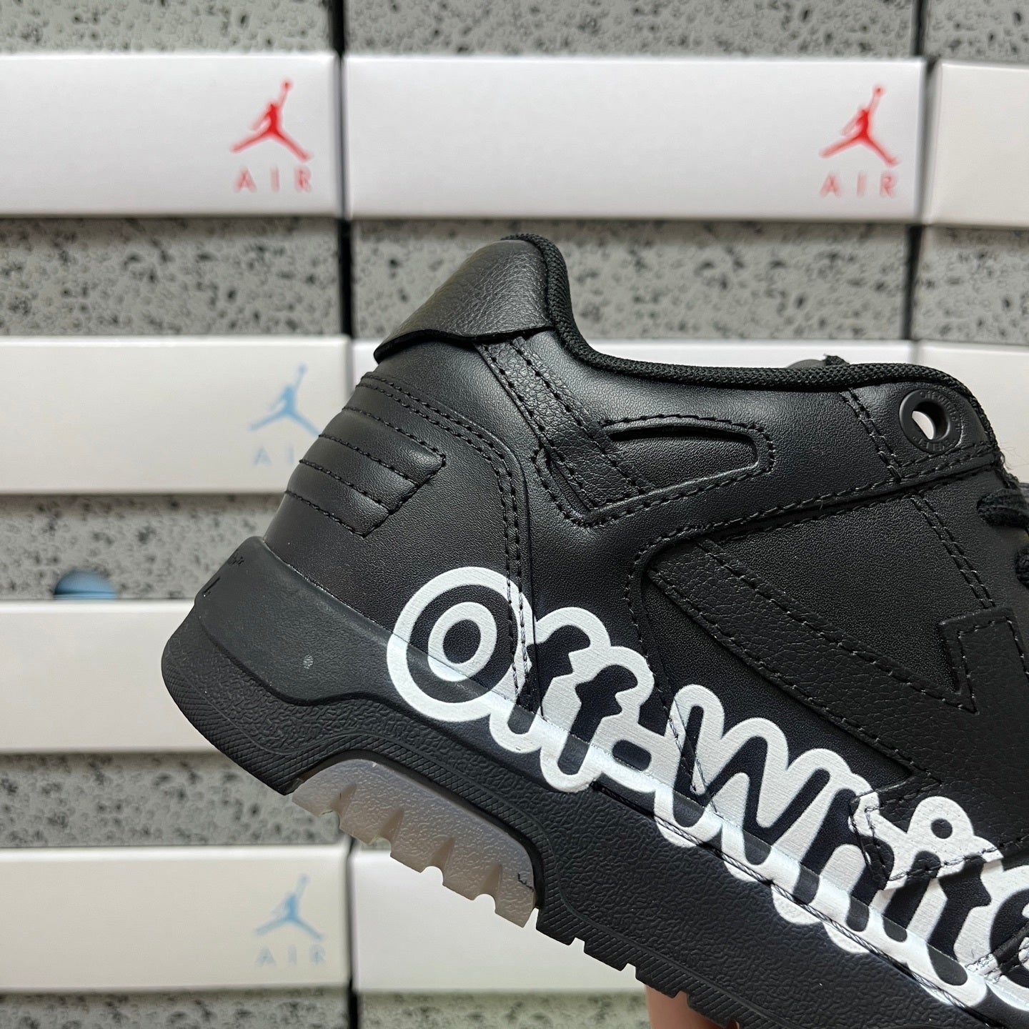 Off White Out Of Office Logo Print Black