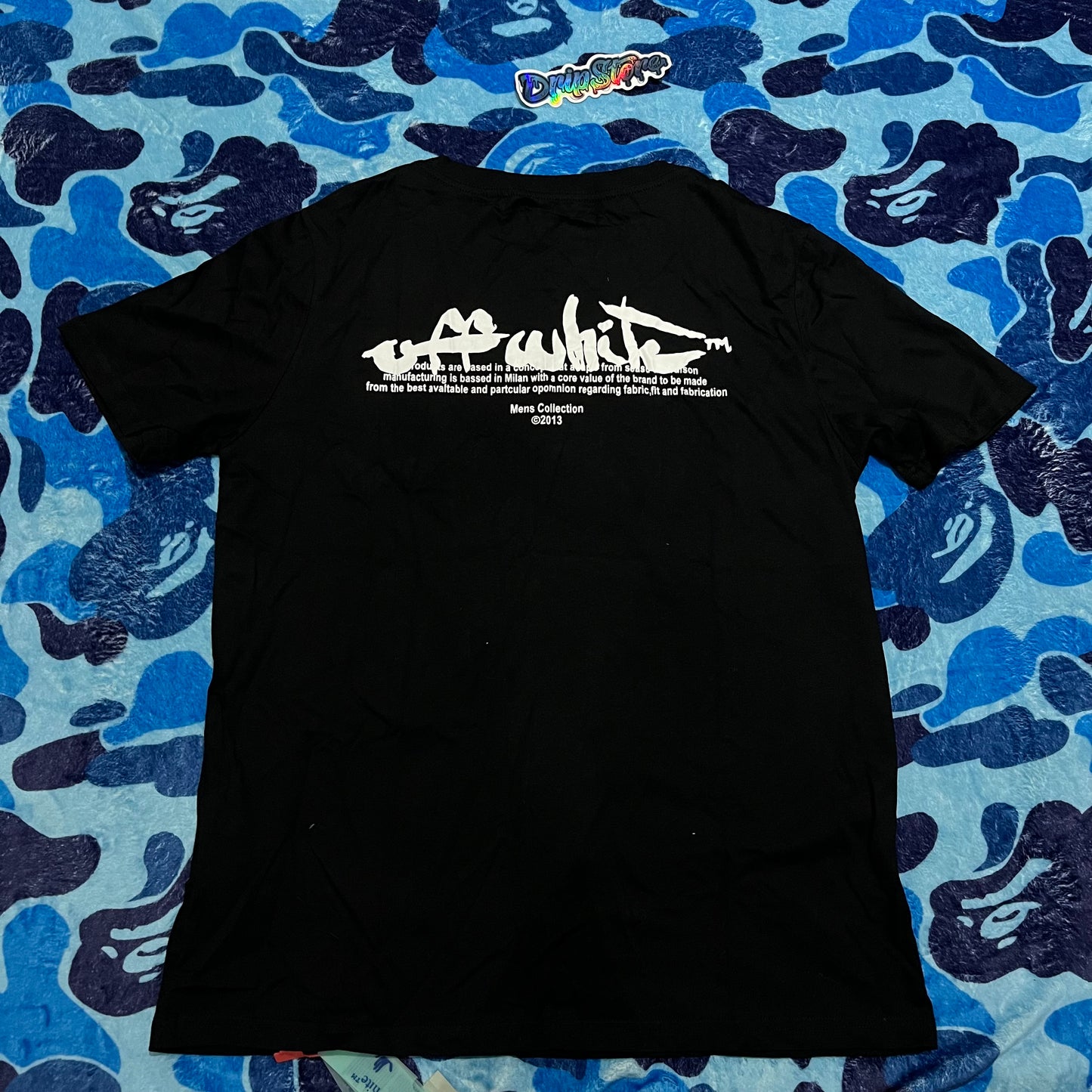 OFF-WHITE PAINT SCRIPT OVER SKATE S/S TEE BLACK-Drip Store Argentina