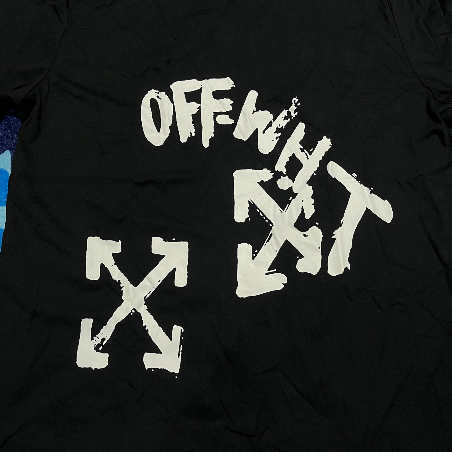 OFF-WHITE PAINT SCRIPT OVER SKATE S/S TEE BLACK-Drip Store Argentina