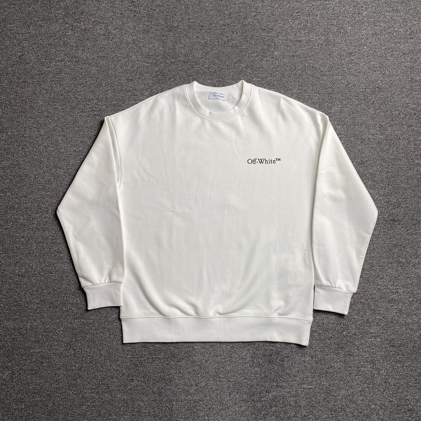 OFF WHITE SCRATCH ARROW CREWNECK WHITE-Drip Store Argentina