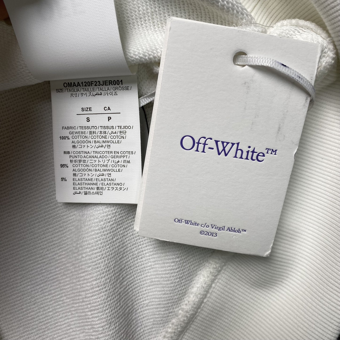 OFF WHITE SCRIBBLE DIAG CREWNECK WHITE-Drip Store Argentina