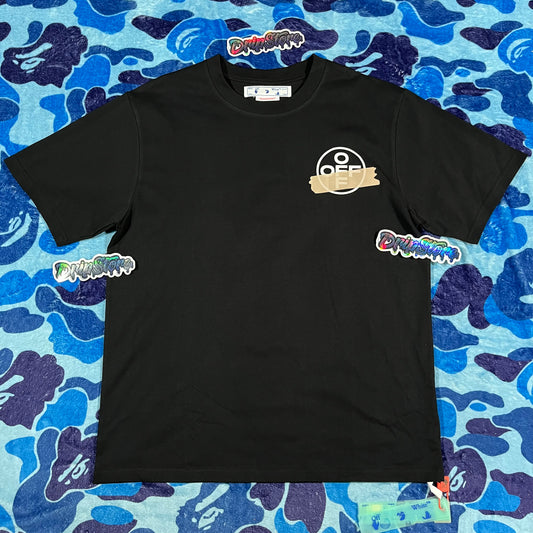 Off White Tape Arrows Tee Black