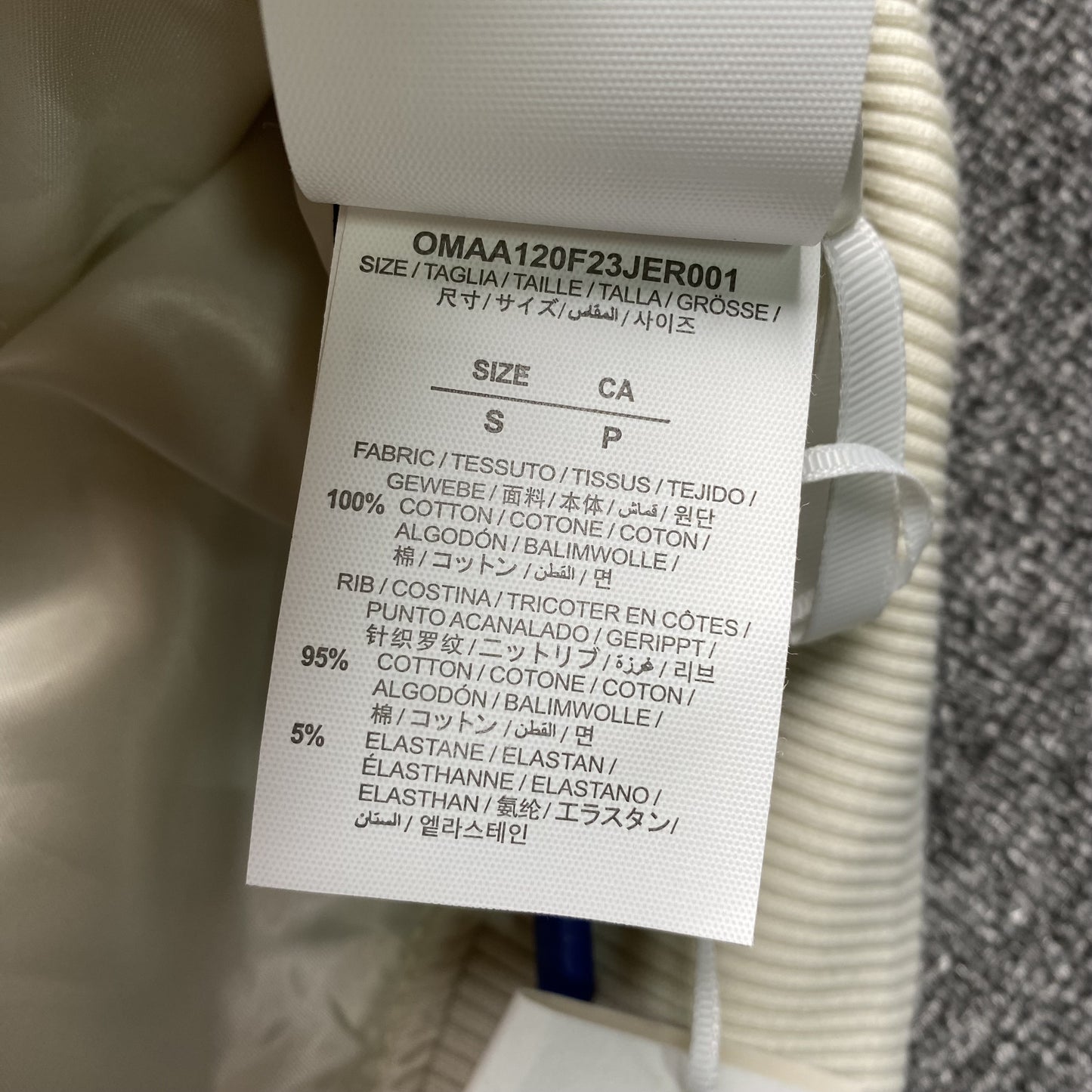 OFF WHITE WO CHARACTERS VARSITY JACKET GREY-Drip Store Argentina