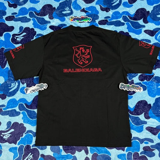 Balenciaga Lion Club T-Shirt Black