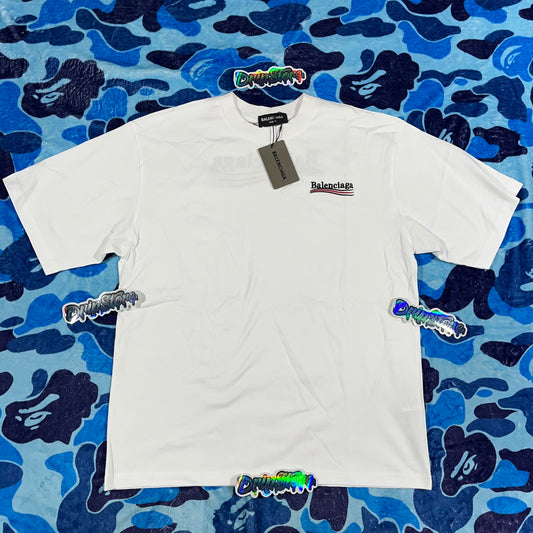 Balenciaga Embroidery Logo T-Shirt White