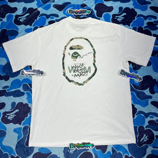 Remera Bape Woodland Camo WGM Blanca XXL