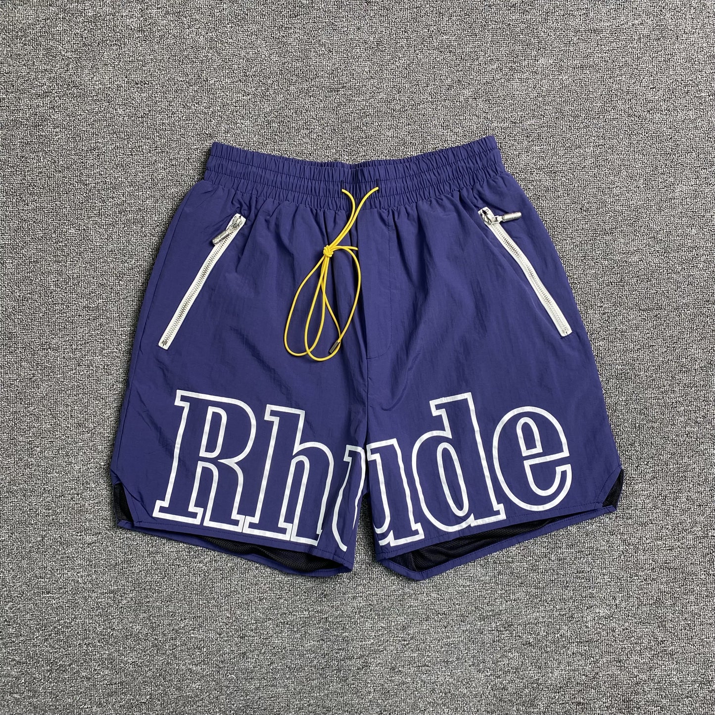 RHUDE RH LOGO SHORTS BLUE NAVY-Drip Store Argentina
