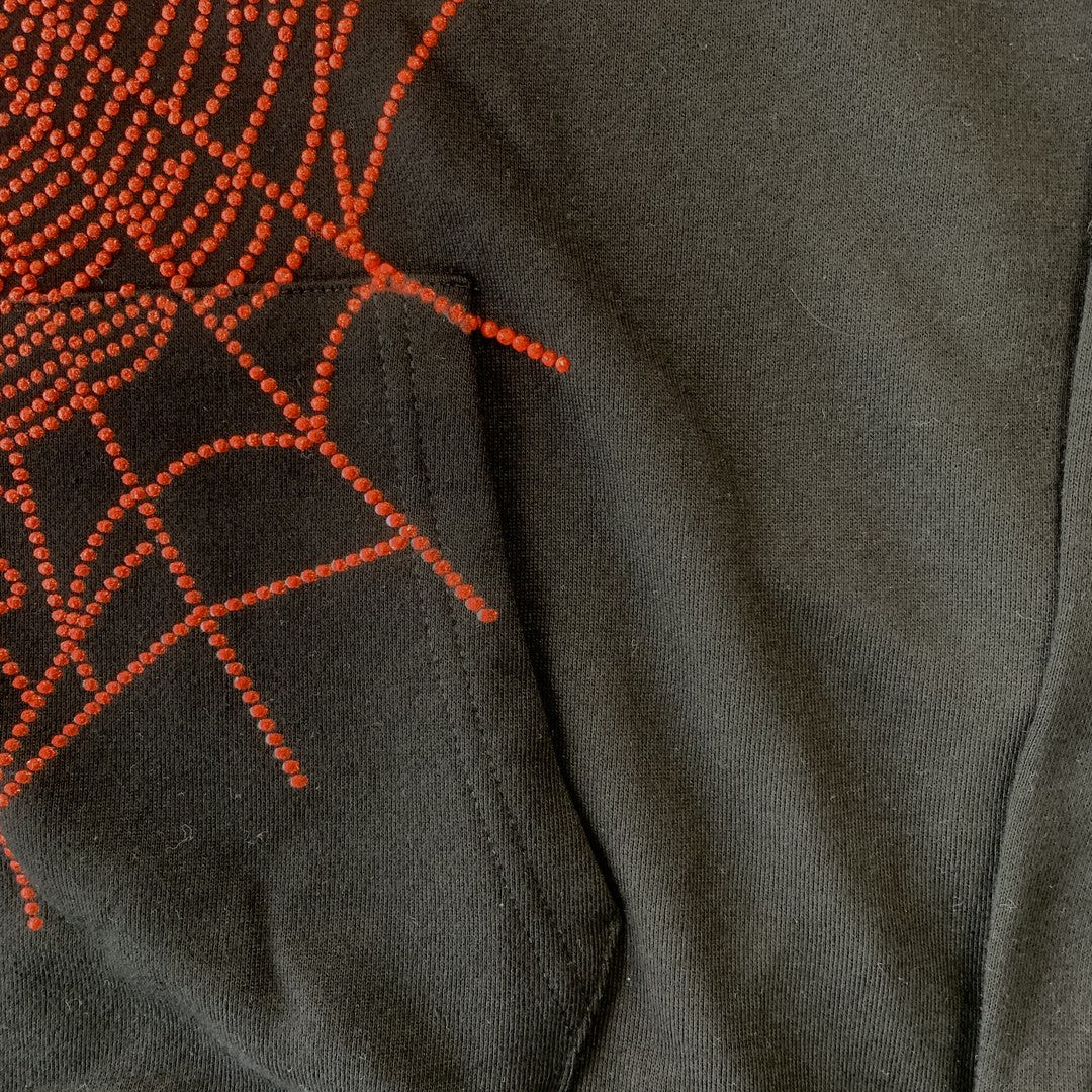 SP5DER OG RHINESTONE LOGO HOODIE BLACK-Drip Store Argentina