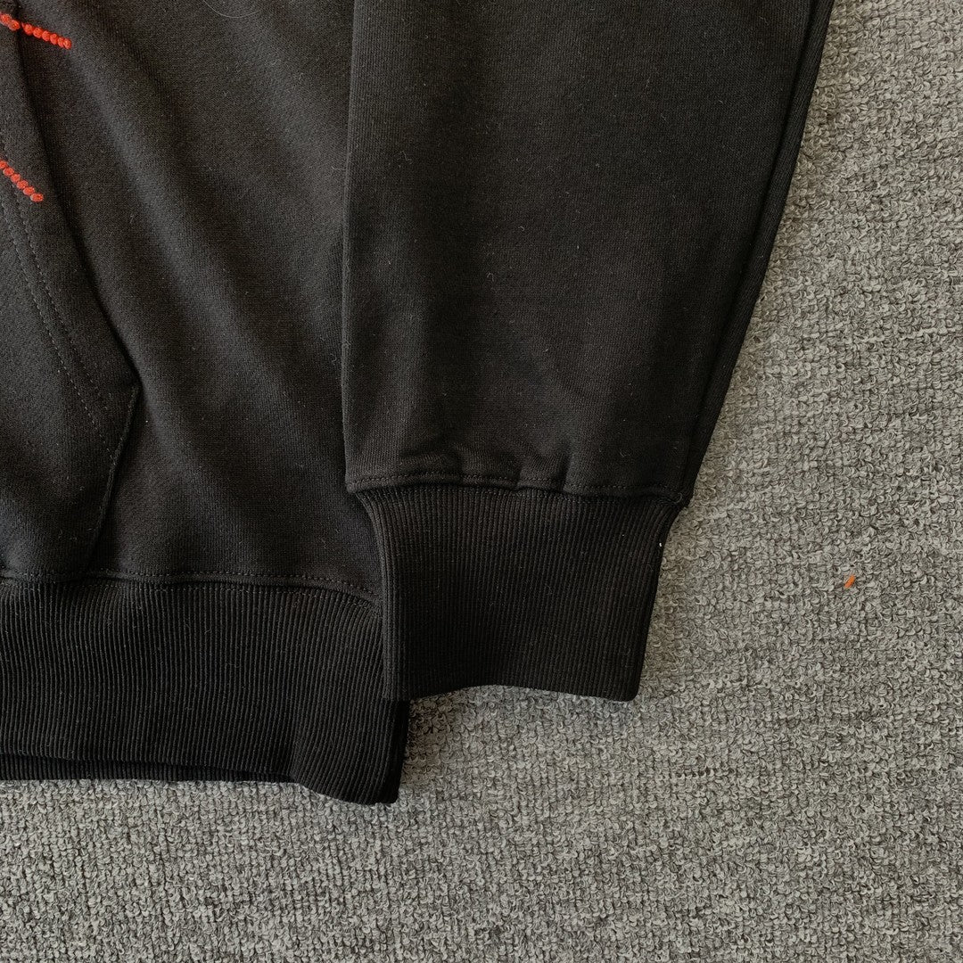 SP5DER OG RHINESTONE LOGO HOODIE BLACK-Drip Store Argentina